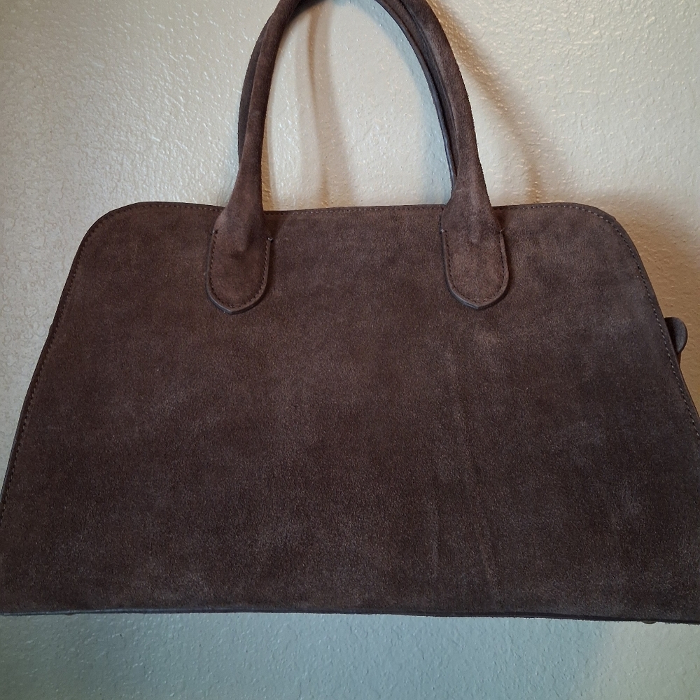 Zara Brown Suede Women's Satchel